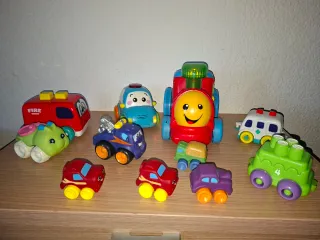 Lote 2 Juguetes Coche y Tren Fisher Price