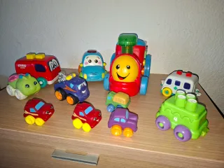 Lote 2 Juguetes Coche y Tren Fisher Price