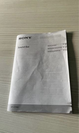 Barra de Sonido Sony HT-CT390 Negra