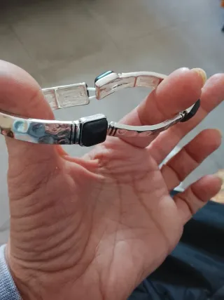 Pulsera Onix Negra y Plateada acepto cambios