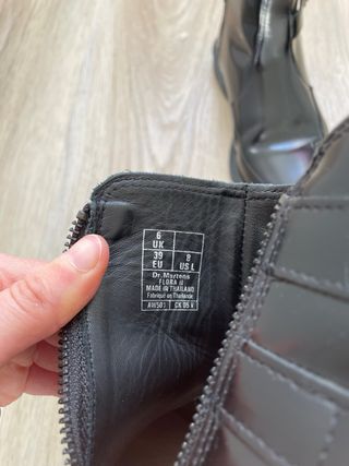 Botines Dr. Martens negros con cremallera