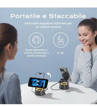 Caricabatterie Wireless Fungo 3-in-1