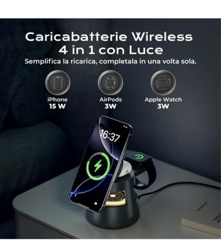 Caricabatterie Wireless Fungo 3-in-1