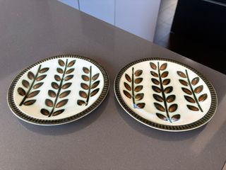 Coppia di piatti antichi belgi di Boch Rambouillet