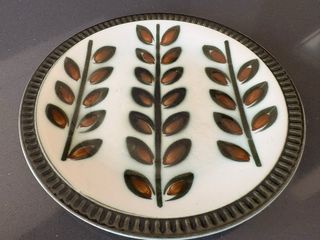 Coppia di piatti antichi belgi di Boch Rambouillet