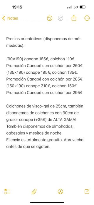 LIQUIDACIÓN COLCHONES Y CANAPÉS