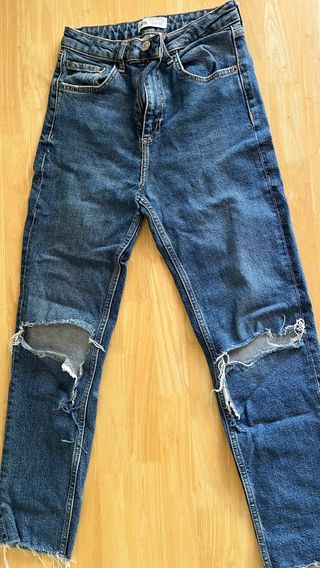 Pantalón Vaquero Zara Roto Talla X