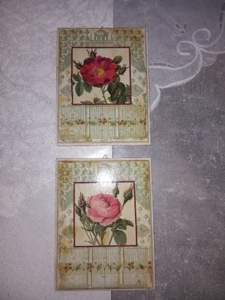 Quadretti decoupage rose (3 pezzi) € 5 tutti