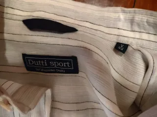 Camisa Massimo Dutti rayas beige/gris