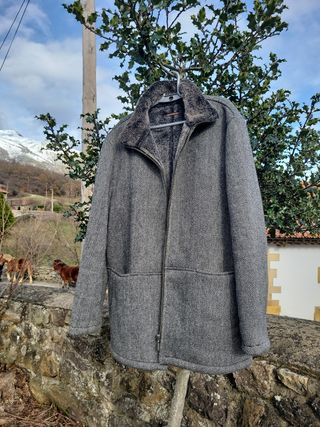 Chaquetón Adolfo Domínguez Hombre Gris