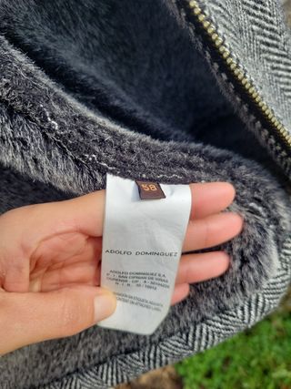 Chaquetón Adolfo Domínguez Hombre Gris