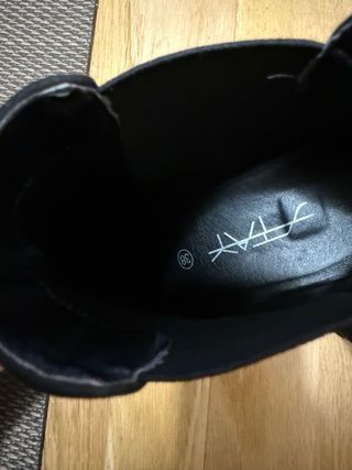 Botines tacón plataforma ante negro