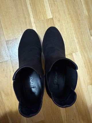 Botines tacón plataforma ante negro