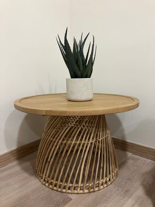 Tavolino Maison du Monde in Rattan e Legno