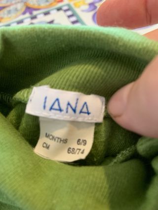 Maglietta verde Iana bimbo/bimba 6/9 mesi