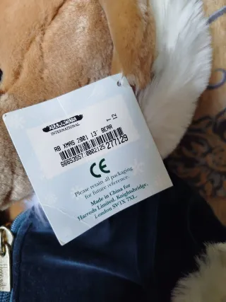 Oso de Peluche Navideño Harrods