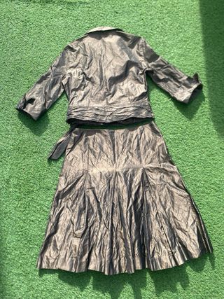 Conjunto fiesta mujer marrón/dorado