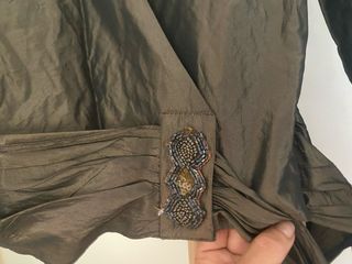 Conjunto fiesta mujer marrón/dorado