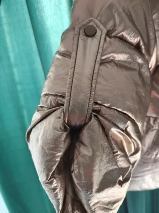 Chaqueta rosa metalizada mujer