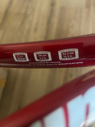 Raqueta de tenis Prince con funda