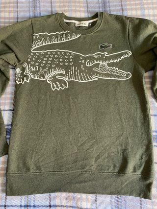 Sudadera Verde Lacoste Talla M Cocodrilo