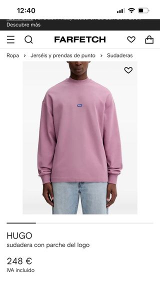 Jersey HUGO BOSS con parche logo rosa