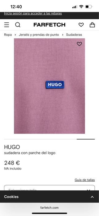 Jersey HUGO BOSS con parche logo rosa