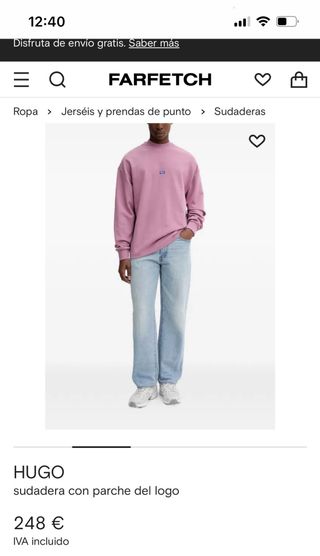 Jersey HUGO BOSS con parche logo rosa