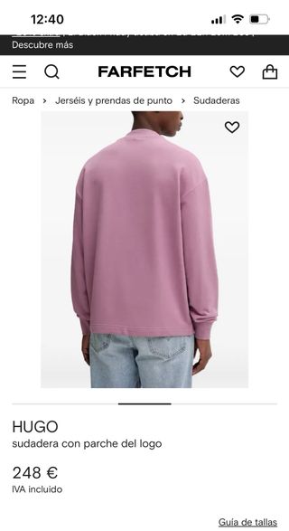 Jersey HUGO BOSS con parche logo rosa