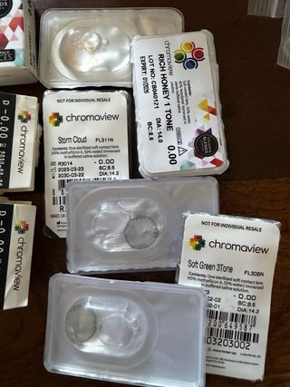 3 Lentillas de colores verde/azul/honey