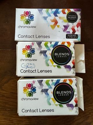 3 Lentillas de colores verde/azul/honey