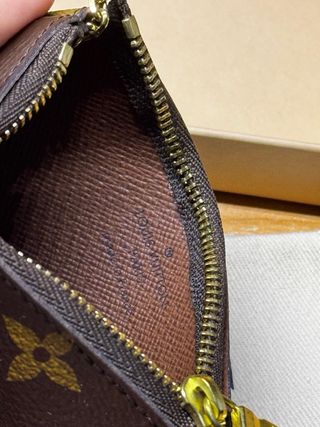 Portachiavi Louis Vuitton Monogram Marrone Oro