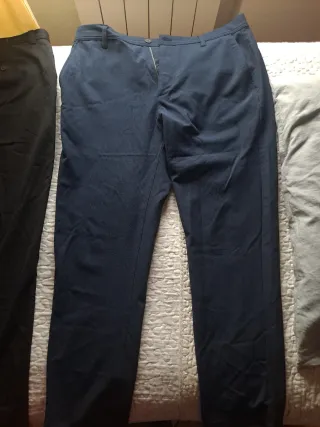 Pantalón Traje Zara Azul Talla 44