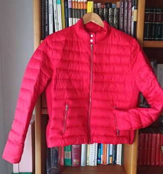 Anorak fino plumas Zara talla XXL