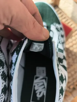 Zapatillas Vans Checkerboard Verdes y Blancas