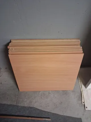 Lote de 9 Baldas de Madera