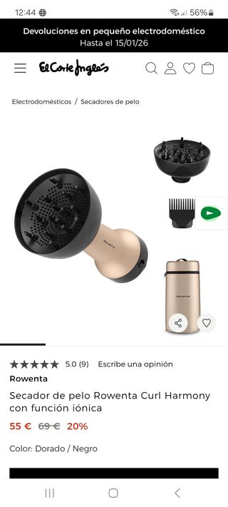 Secador Rowenta Curl Harmony iónico