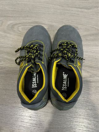 Zapato de seguridad Issaline gris y amarillo