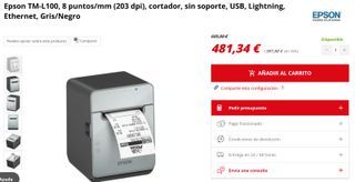 Impresora Epson TM-L100 Gris/Negro