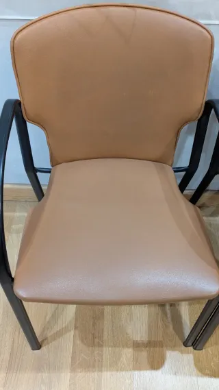 Sillas polipiel marrón (2 unidades)