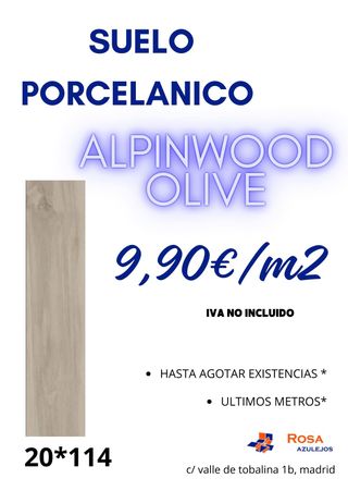 Suelo Porcelánico Alpinwood Olive 20x114