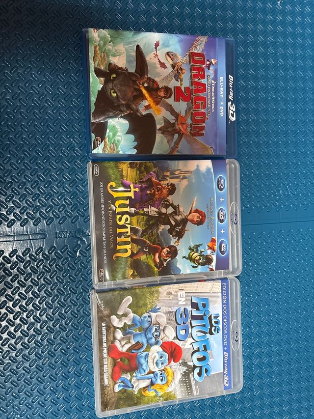 Pack 3 Películas Blu-ray 3D: Dragones, Justin, Pit