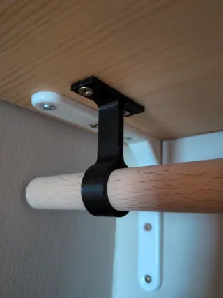 Estante perchero madera y metal