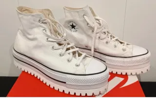Zapatillas Converse plataforma blancas