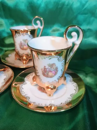 Set 4 Tazzine Caffè Oro Zecchino