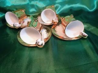 Set 4 Tazzine Caffè Oro Zecchino