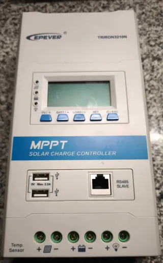 Regulador EPEVER MPPT Triron 30A, INVERSOR+BATERÍA