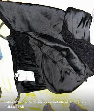 Blusa Pull&Bear Morada Encaje Manga Larga Talla S