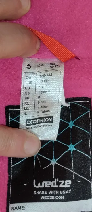 Mono de nieve/esquí Wedze Decathlon T8