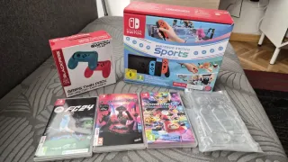 Nintendo Switch + 4 Juegos + Accesorios